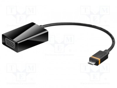 Преходен адаптер VGA-SLIMPORT Адаптер; D-Sub 15pin HD гнездо, USB B micro щепсел; 0,2m
